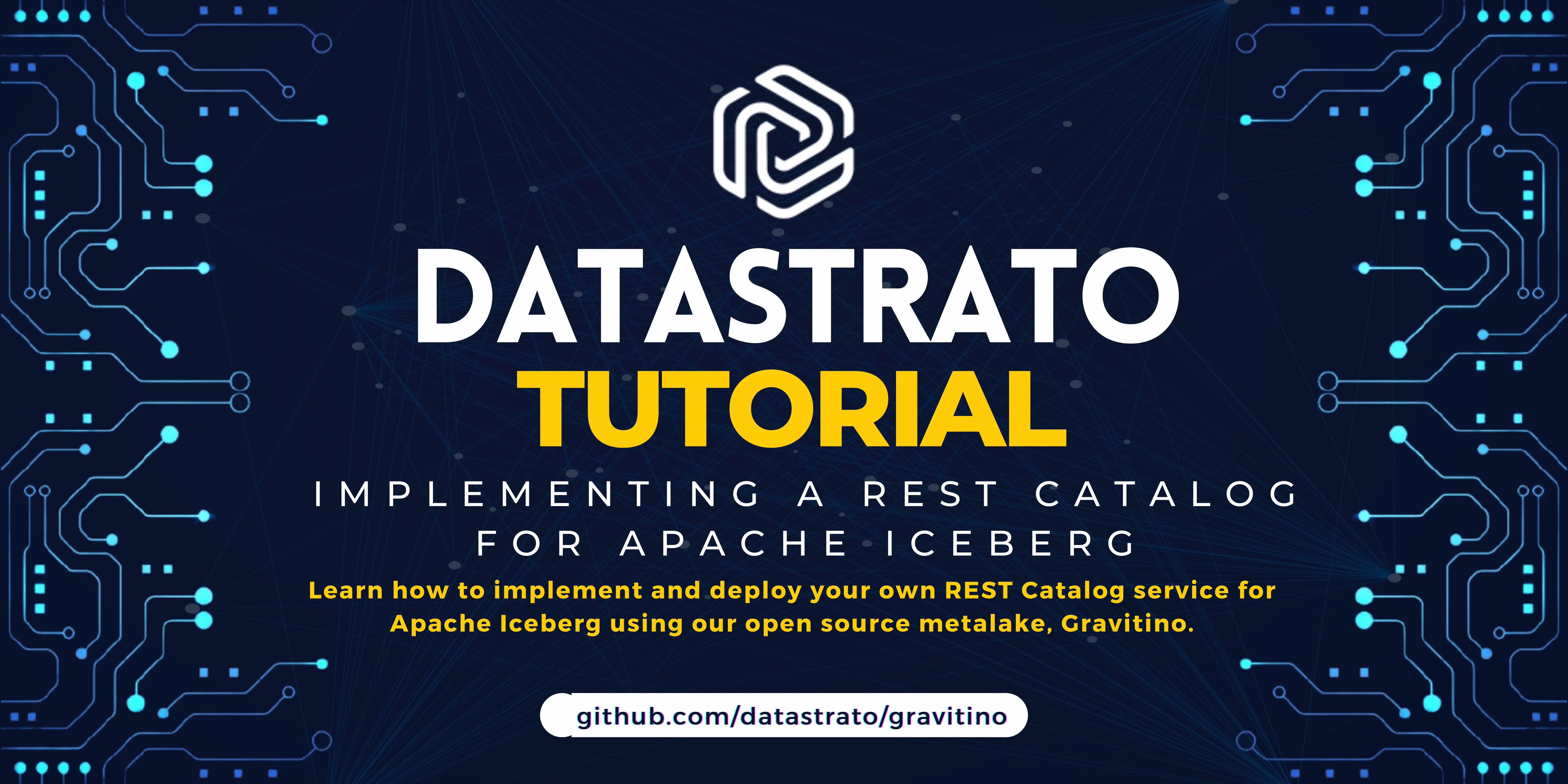 Banner for blog post with title "How to Implement a REST Catalog for Apache Iceberg"