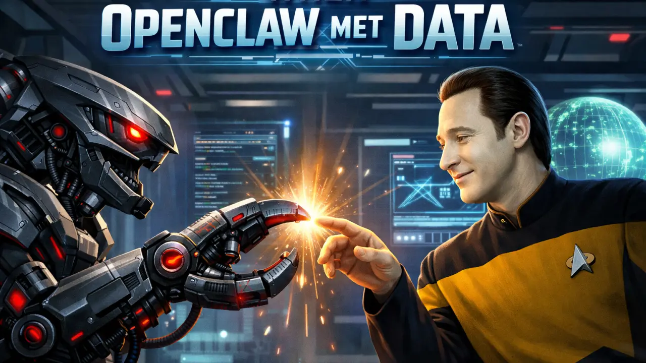 Banner for blog post with title "When OpenClaw Met Data: The Beginning of Agentic Data Infrastructure"